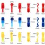 QWORK® kit de 120 bornes de fil T-Tap, cosse electrique T-connector rapide, kit de cosses à fourche, avec étui de rangement pour
