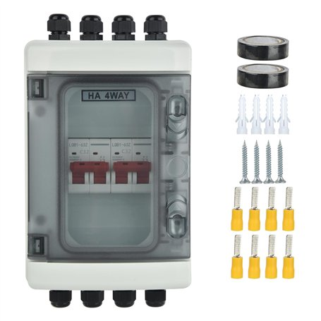 Protection contre les surtensions PV Dc - Disjoncteur PV - Disjoncteur 500 VDC 2 broches 32 A - Disjoncteur automatique PV - Boî