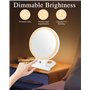 LEAZZLE Miroir grossissant avec lumière 30X,Miroir Maquillage Grossissant Lumineux,Miroir grossissant éclairé Rechargeable,Miroi