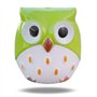Xrten 4Pcs Taille Crayon Enfant, Taille-Crayon Manuel Mignon Dessin Animé Animal Hibou Deux Trous Taille-Crayons pour Enfants