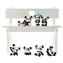 LHKJ 1 Lot de 8 pcs Mini Animal Miniature Panda Décoration，Mignon Jouets Figurines Décoration,DIY Jardinage poupée