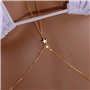 Jovono Star Body Chain Harnais Bikini Body Jewelry Chaîne Ceinture pour les femmes et les filles (Or)