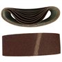 Goodway Lot de 10 bandes abrasives en tissu 75 x 457 mm | Grain 80 | Liant en résine synthétique | Bandes abrasives pour ponceus