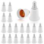 Lot de 20 adaptateurs E14 vers E27 - Convertisseur de culot de lampe E14 vers E27 - Adaptateur de culot de lampe E14 vers E27 -