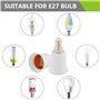 Lot de 20 adaptateurs E14 vers E27 - Convertisseur de culot de lampe E14 vers E27 - Adaptateur de culot de lampe E14 vers E27 - 