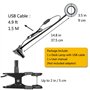 LED Lampe De Bureau à Pince, USB Alimenté Flexible Lampe De Lecture à Pince Pliable Réglable Lumière Douce Protection Des Yeux A