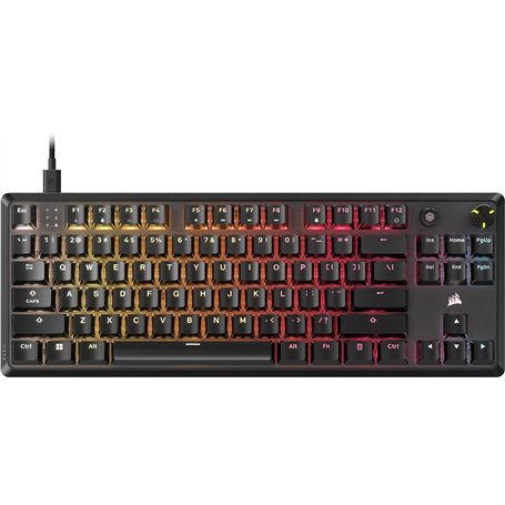 Corsair K70 Core TKL RGB Tenkeyless Clavier de Jeu Mécanique - Commutateurs Linéaires MLX Red v2-Linéaires Pré-Graissés - Réduct