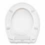 Amazon Basics Abattant WC très résistant à fermeture douce et libération rapide Taille universelle, Rectangulaire, Blanc, 42.5 x