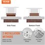 VEVOR Chapeau de Cheminée 332x229 mm Chapeau de Conduit de Cheminée Acier Inoxydable 304 Couvercle Bouchon Protection Anti-Oisea