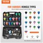 VEVOR 28PCS Kit Testeur de Pression et de Rechange du Liquide de Refroidissement Radiateur Universel Pompe Manuelle Adaptateurs 
