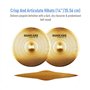 SONICAKE Cymbales à faible volume 14" HiHat+16" Crash+18" Crash+20" Ride jeu de cymbales mèche 5 pièces doré avec pochette de ba