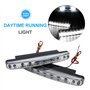 circulation diurnes – Maso 2 x Super Brillant Blanc 8 LED DRL Voiture Conduite de jour lumière lampe frontale