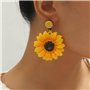 Inilbran Boucles D'oreilles Tournesol Boho Boucles D'oreilles Marguerite En Acrylique Boucles D'oreilles Fleur Vintage En Résine