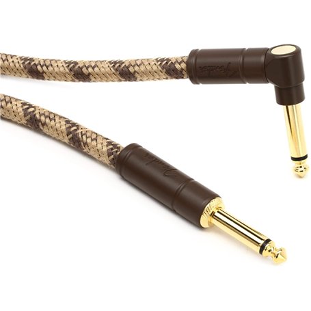 Fender® Festival - Câble Pour Instrument En Chanvre - 3m - Droit/Angle - Brun