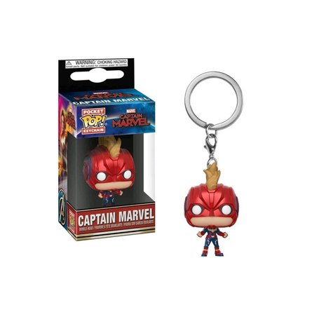 FUNKO POP! KEYCHAIN: MARVEL - Captain Marvel - Captain Marvel w/Helmet