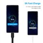 30cm Câble USB C Court, [Lot de 5] Câble USB A vers USB Type C 3A Charge Rapide Cable USB C Android Auto pour Samsung Galaxy A12
