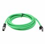 HangTon Câble réseau M12 4 broches D-code mâle vers RJ45 Ethernet Cat5e pour système de vision industrielle PoE automatisation h