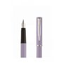Waterman Allure Stylo plume violet pastel avec bordure chromée, pointe fine en acier inoxydable, encre bleue