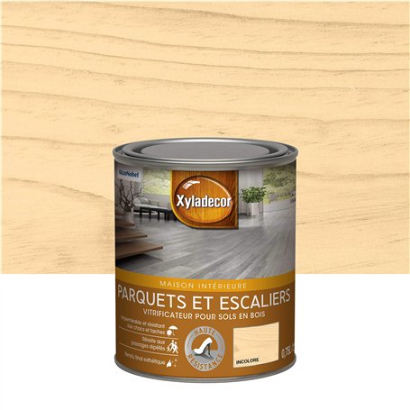 Xyladecor - Vitrificateur pour Sols Intérieurs en Bois Toutes Pièces - Parquets et Escaliers - Haute Résistance - Couleur : Mat