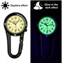 Noir Clip sur Mousqueton Lumineux Montre Gousset Visage idéal pour Médecins Infirmières Personnel Paramédical