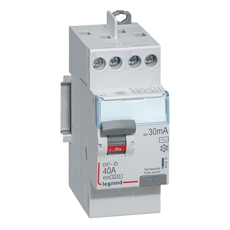 Interrupteur différentiel 2P 230V~ 40A type AC 30mA - 2 modules