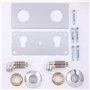 FIXSYSTEM Kit platine de sortie cloison alimentation mâle 15x21 (1/2) - sorties mâle 12x17 (3/8) pour robinet Lavabo/Evier - Ins
