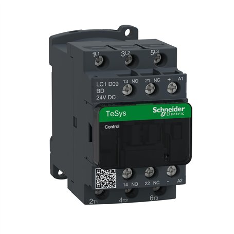 Schneider Electric - TeSys LC1D - contacteur - 3P - AC-3 440V - 9A - bobine 24Vcc - LC1D09BD
