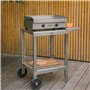 KRAMPOUZ Plancha Électrique SAMBA - Plaque de Cuisson en Inox 54 x 33 cm - 2500 Watts - 2 Zones de Cuisson - 2 Thermostats jusqu