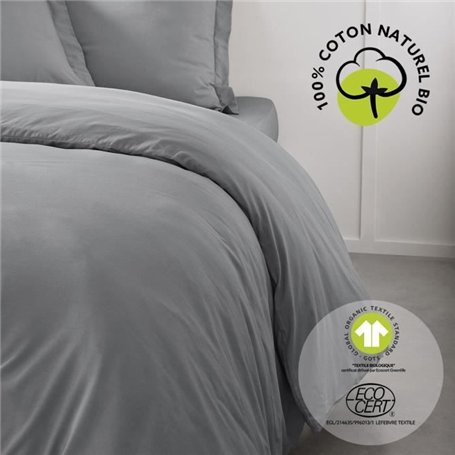 Parure de lit - TODAY - 240 x 260 cm - Coton 100% - Organic - GOTS et oeko-Tex