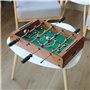 Mini Babyfoot de Table FISHTEC Équipement Complet en Bois - Enfants Adulte - Jeu de Table Soccer - Baby-Foot - 48,5 x 30.5 x 9 c