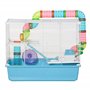 PawHut Cage pour rongeurs et Hamsters 3 Niveaux avec Tunnel