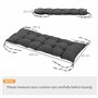 Outsunny Coussin d'assise pour Banc de Jardin Rembourrage épais 100 x 40 x 10 cm, Gris foncé