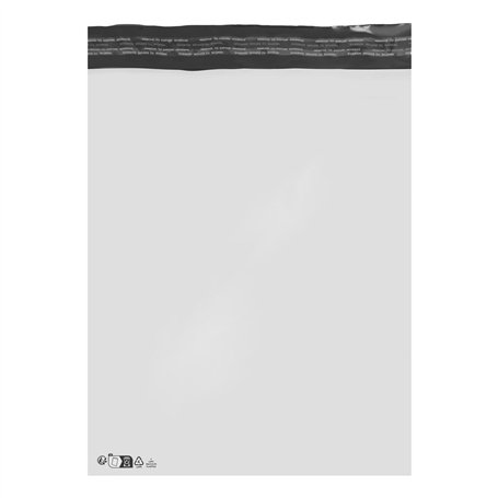 Lot de 10 Enveloppes plastique blanches opaques A3 350 x 450 mm