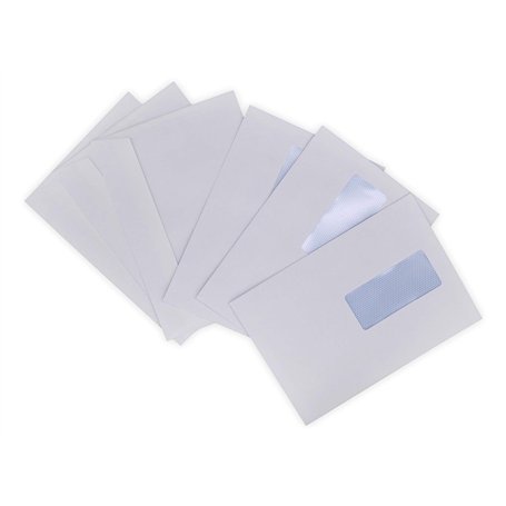 lot de 250 enveloppes courrier A5 avec fenêtre - C5 papier velin blanc 90g format 162 x 229 mm une enveloppe blanche avec fermet