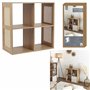 HOME DECO FACTORY - HD0244 - Rangement Modulable 4 Cases Bali, Marron