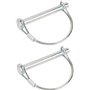 cyclingcolors 2x goupille à arceau diamètre 12mm x longueur 75mm rapide acier clip circlip remorque vélo tracteur motoculteur ar