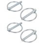 cyclingcolors 4x Goupille clip acier zingué diamètre 12mm x longueur 55mm tondeuse tracteur motoculteur remorque