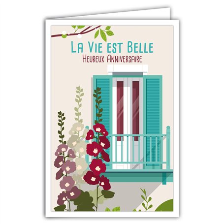 AFIE 69-4327 Carte Heureux Anniversaire avec Enveloppe - Mini Posters Format 17x11