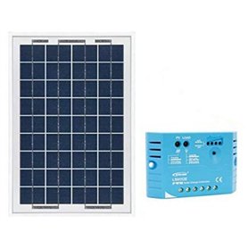 Ohm-Easy Kit Panneau Solaire polycristallin 10W 12V et régulateur 5A