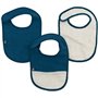 Lot x3 bavoirs - DOMIVA - 0-6 mois - Gaze de coton - Indigo