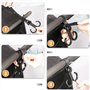 PARENCE.- Crochet Double pour Poussette - Porte Sacs Universel avec Accroche Velcro - Accessoire Pratique pour Poussette, Chario