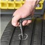 PARENCE.- Kit de Réparation de Pneu Tubeless - 5 Mèches 100 mm + Colle 10 ml + Fraise & Poinçon avec Poignée en T - Kit Crevaiso