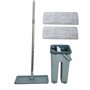AquaLaser Easy Flat Mop - Seau Auto Nettoyant à double compartiment avec Balai à tête pivotante et 2 lingettes Microfibre