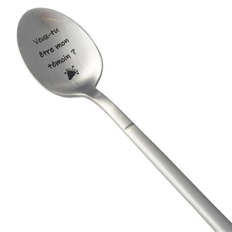 ZINELLO DESIGN Cuillère Veux-tu être mon Témoin – Idée Cadeau Originale pour Demande de Témoin de Mariage