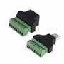 2X Bornier RJ45 Male Domino 8 Voies sans Soudure