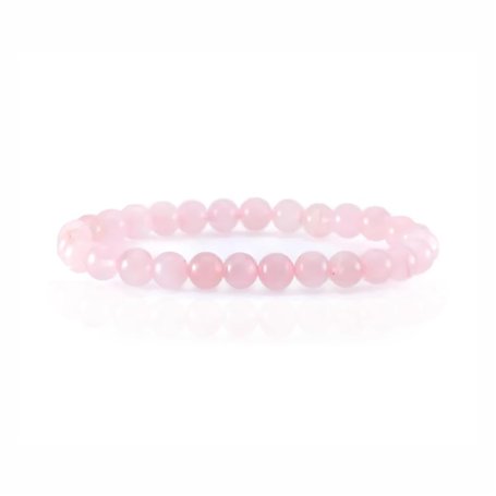 Bracelet en Quartz Rose Pierre Naturelle Perles de taille 6mm Pierres fines et Précieuses Bracelet Femme Bijoux Minéraux Cadeau