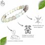 Vera Mentis Bracelet en Pierre de Lune Pierre Naturelle Perles de taille 8mm - Bijou Unisexe Élégant - Marque Cadeau Femme et Ho