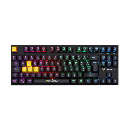 Team Vitality Clavier Officiel Gaming mécanique TKL Noir et Jaune