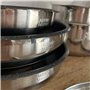 SHOP-STORY - AM2493 : Batterie de Cuisine 8 Pièces Arthur Martin Poêles et Casseroles en Inox avec Accessoires, Tous Feux Dont I