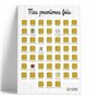 Affiche Mes premières fois à gratter - Format A3 - Encre à gratter dorée agréable et sans traces - 52 moments uniques à immortal